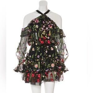 Alexis Embroidered mini dress